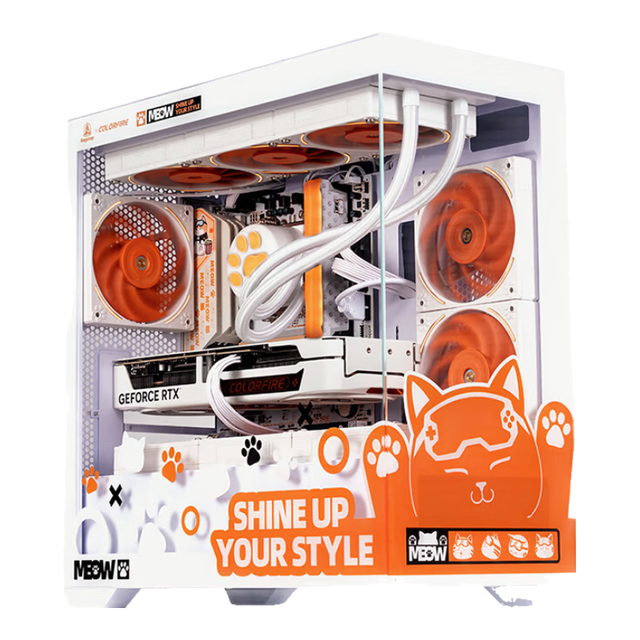 七彩虹 橘猫 i5-14600KF RTX5070 16GB+1TB 白色 台式电脑