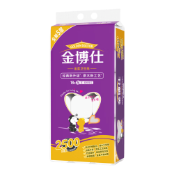 金博仕 卷纸加厚卫生纸卷纸擦手纸厕纸共2500克 5层 138.88g*18卷
