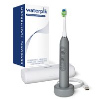 waterpik 洁碧 Sensonic 声波电动牙刷 成人款 软毛刷头 旅行套装 灰色