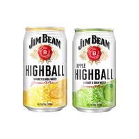 金宾嗨棒预调鸡尾酒波本威士忌柠檬味350ml*6罐
