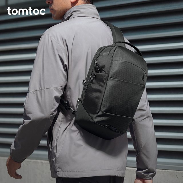 tomtoc T30 轻量化 速黑 14英寸 男士斜挎包