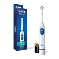 Oral-B 欧乐B 电动牙刷 成人旋转震动 护龈刷头 电池供电 兼容多种刷头 白色便携