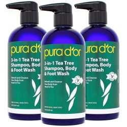 pura d'or 金标 3合1洗发水 清新 男女通用 低过敏性 473ml 3件装