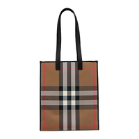 BURBERRY 博柏利 大号质感拼接格纹手提斜背两用托特包