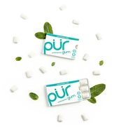 PUR 木糖醇无糖口香糖 冬青薄荷味 无阿斯巴甜 纯素食 9粒12盒共108粒