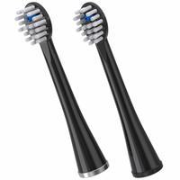 waterpik 洁碧 声波冲牙电动牙刷替换刷头 软毛成人款 2支装黑色 SFRB-2EB 兼容声波融合冲牙牙刷 深度清洁牙龈护理 3个月更换周期