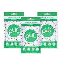 PUR Gum 木糖醇无糖口香糖 天然留兰香味 无阿斯巴甜 纯素无麸质 3包装