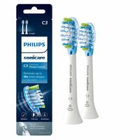 Philips Sonicare 电动牙刷头 C3深度清洁 成人2支装 白色 更换提醒