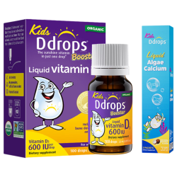 Ddrops 滴卓思儿童维生素D3滴剂600IU 2.8ML+液体钙镁锌体验装3条