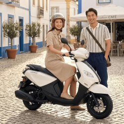 YAMAHA 巧格iPlus新款125燃油踏板摩托车 省油长续航城市通勤代步 象牙白