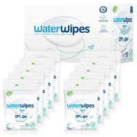 WaterWipes 婴儿敏感肌湿巾 99.9%纯净水无香型 3合1清洁护理保护 低敏植物基便携装 100片10包装