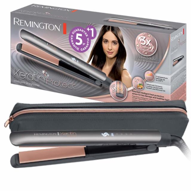 Remington 雷明顿S8598直发器 角蛋白保护，创新加热保护传感器，灰金搭配款