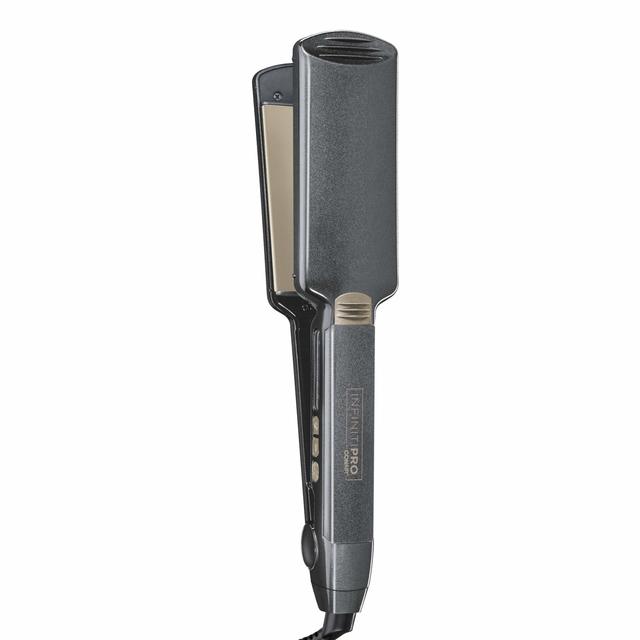 conair 电陶瓷直发器 5cm宽板 5档温控最高455度 15秒速热 直卷两用造型器 金属灰色 适合所有发质