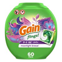 Gain 洗衣粉片和片剂 去污 月光微风 1680粒