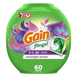 Gain 洗衣粉片和片剂 去污 月光微风 1680粒