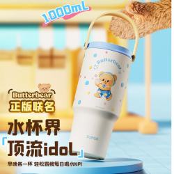 苏泊尔 黄油小熊联名保温杯陶瓷内胆1000ml