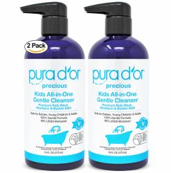 pura d'or 金标 儿童洗发沐浴露二合一 无泪配方低敏温和 柑橘香型 473ml 2瓶装