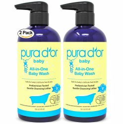 pura d'or 金标 婴儿洗发沐浴二合一 无泪低敏保湿配方 柑橘香型 473ml 2瓶装