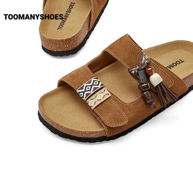 TOOMANYSHOES 波西米亚风 女士勃肯鞋 串珠装饰