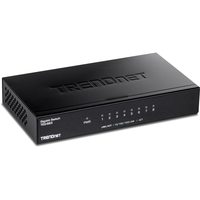 TRENDnet TEG-S83 8 端口千兆桌面交换机,8 x 千兆 RJ-45 端口,16 Gbps 开关功率,无风扇设计,金属外壳