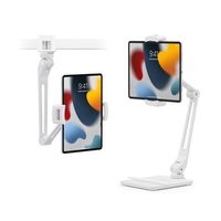 twelve south iPad平板支架 可调节桌面支架 加重底座夹具两用 快拆设计 全iPad型号通用 厨房办公多场景 白色