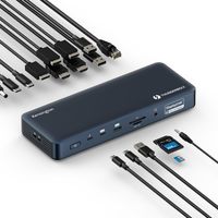 Kensington SD5900T Thunderbolt 4 Displaylink Quad 4K 扩展坞,适用于所有 MacBook M1/M2/M3 和 Windows (K35232NA)
