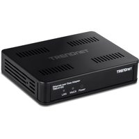 TRENDnet 以太网 Over Coax MoCA 2.5 适配器,TMO-312C,向后兼容 MoCA 2.0/1.1/1.0,RJ-45 千兆 LAN 端口,支持高达 1Gbps,支持高达 16 个节点,黑色
