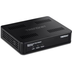 TRENDnet 以太网 Over Coax MoCA 2.5 适配器,TMO-312C,向后兼容 MoCA 2.0/1.1/1.0,RJ-45 千兆 LAN 端口,支持高达 1Gbps,支持高达 16 个节点,黑色