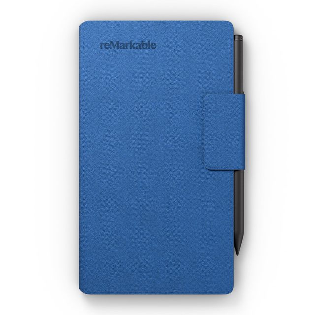 reMarkable Papier Pro Move - Kobalt Book Folio | 保护套采用马赛克面料制成,适用于 7.3 英寸纸片