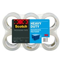 3M Scotch 重型透明封箱胶带 高粘强力 快递搬家打包 6卷装