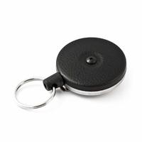 KEY-BAK 原创系列可伸缩 KEY 渔线轮带不锈钢弹簧和 Kevlar 或链条 tether ，美国制造 Since 1948