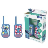 Lexibook - Disney Stitch TW12DLXB 对讲机200米儿童通讯套装,2个通讯通道,皮带夹,蓝色/紫色