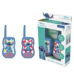 Lexibook - Disney Stitch TW12DLXB 对讲机200米儿童通讯套装,2个通讯通道,皮带夹,蓝色/紫色