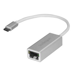 StarTech.com USB-C转千兆以太网适配器 铝制外壳 雷电3兼容 5Gbps高速传输 免驱即插即用 笔记本台式机通用网络转换器