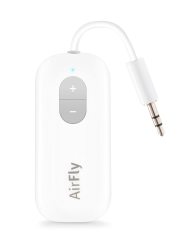 twelve south AirFly SE | 蓝牙无线发射器/适配器适用于 AirPods / 无线或降噪耳机;适用于飞机和健身设备,20 小时以上电池寿命