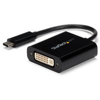 StarTech.com USB C 到 DVI 适配器 - Thunderbolt 3 兼容 - 1920x1200 - USB-C 到 DVI 适配器 - DVI-D 转换器CDP2DVI 无电源配送