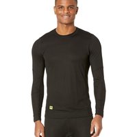Helly Hansen 男士运动内衣 圆领长袖打底衫 聚酯纤维吸湿排汗 透气训练 黑色 Large