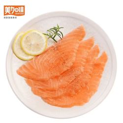 美加佳 智利烟熏三文鱼刺身净重300g（大西洋鲑）