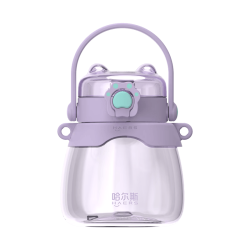 HAERS 猫爪大肚杯 Tritan材质 950ml 儿童水壶