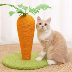 剑麻猫抓柱猫爬架胡萝卜猫抓板一体耐磨不掉屑立式抓板磨爪器玩具