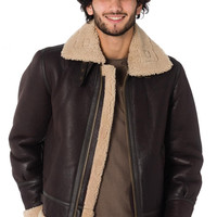 Schott NYC 历史最低价！！！Schott NYC 男士皮夹克,Brown (Cordovan 81),S码