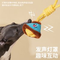 zeze 手提灯狗狗绳结拔河玩具磨牙耐咬绳发声解闷小型犬泰迪宠物