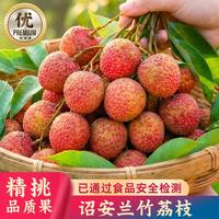 优味集 新鲜兰竹荔枝应季水果福建当季水果荔枝新鲜次日达桂王味生鲜 5斤净重装丨原枝串果丨商超特大果25g+