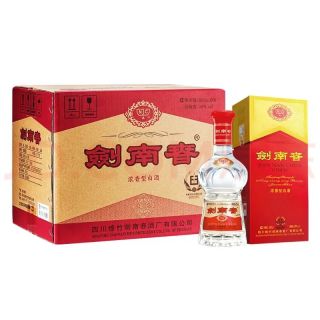 剑南春 水晶剑 46度 500ml*6瓶整箱装 浓香型白酒 低度水晶剑 618囤货季