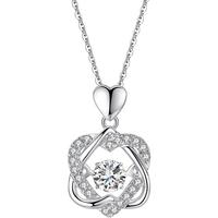 VIGG JEWELRY GD618 心形925银宝石项链