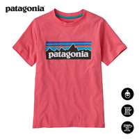 Patagonia 大童户外P-6 Logo休闲棉质圆领短袖T恤 T-Shirt 62148 AQST L
