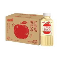 惠尔康 苹果黄芪水饮品苹果汁熬夜水饮料大瓶装整箱420ml*10瓶