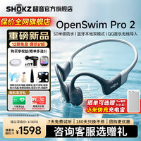 韶音 OpenSwim Pro 2 骨传导 游泳耳机  鲸鱼灰 赠百元E卡和QQ音乐会员绿钻 蓝牙