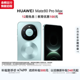 华为 Mate 80 Pro Max 手机 16GB+512GB 极光青