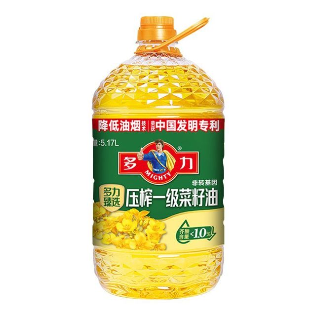 今日必买：多力 臻选压榨一级菜籽油 5.17L 低芥酸非转基因